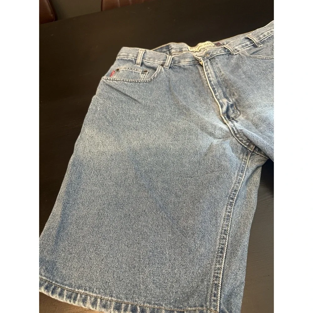 *Vintage Bugle Boy 760 Jean Shorts Mens 36 Blue‎ Lightwash Denim Classic Dad 10
